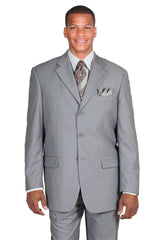 Mens Classic 3 button 2 Piece Suit in Grey