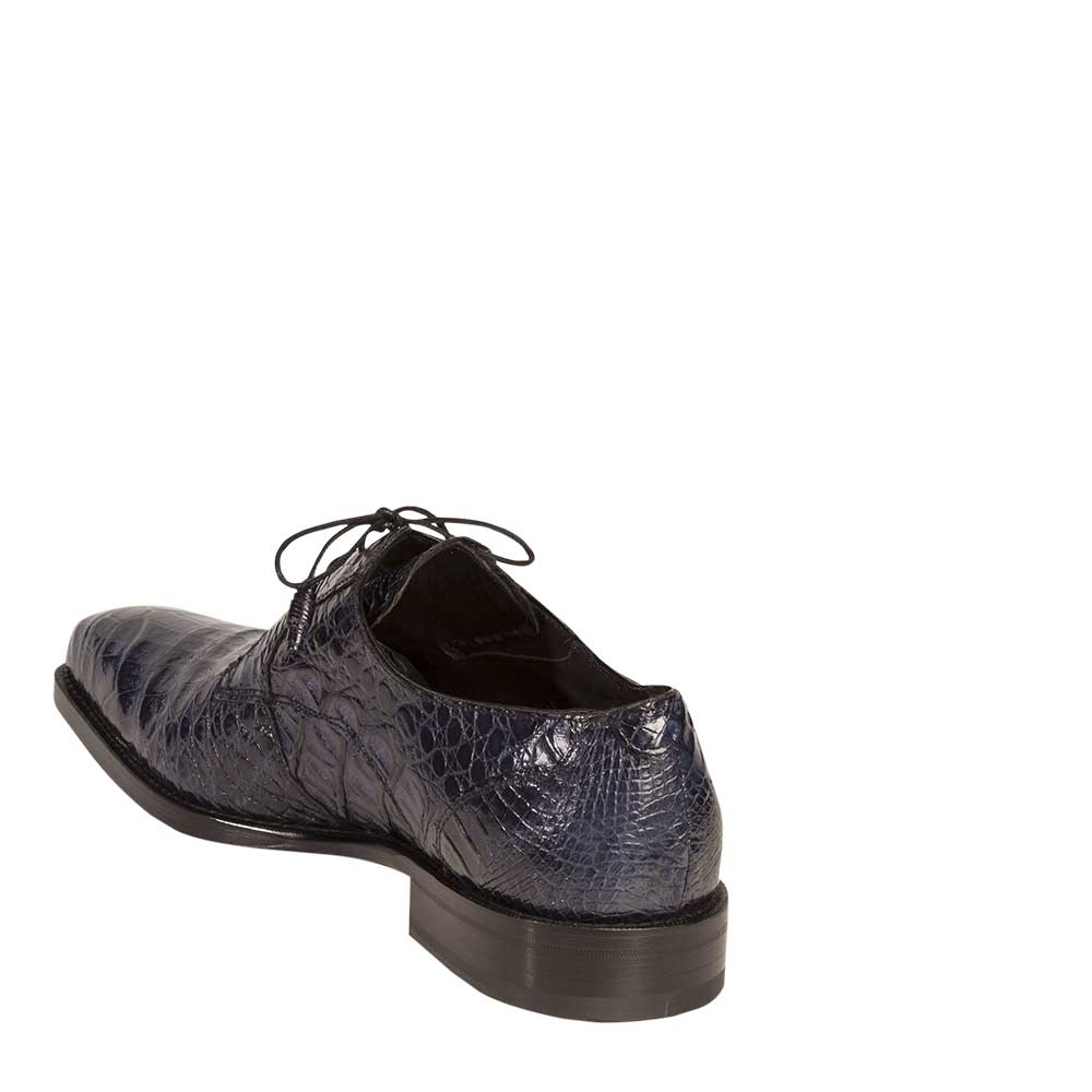 Mezlan Blue Crocodile Plain Toe Dress Shoes Anderson
