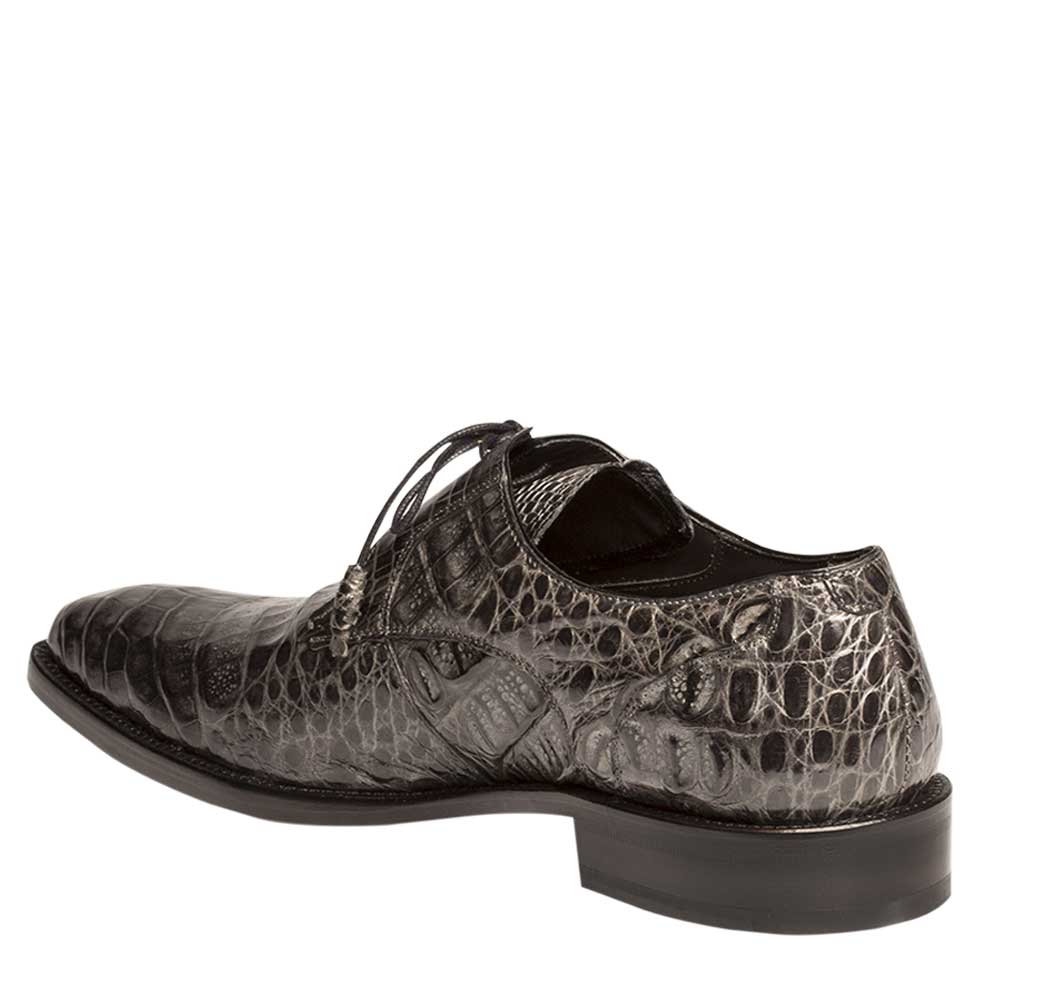 Mens Mezlan Anderson Caiman Crocodile Dress Shoe in Grey 3   - from alligatorwarehouse.com