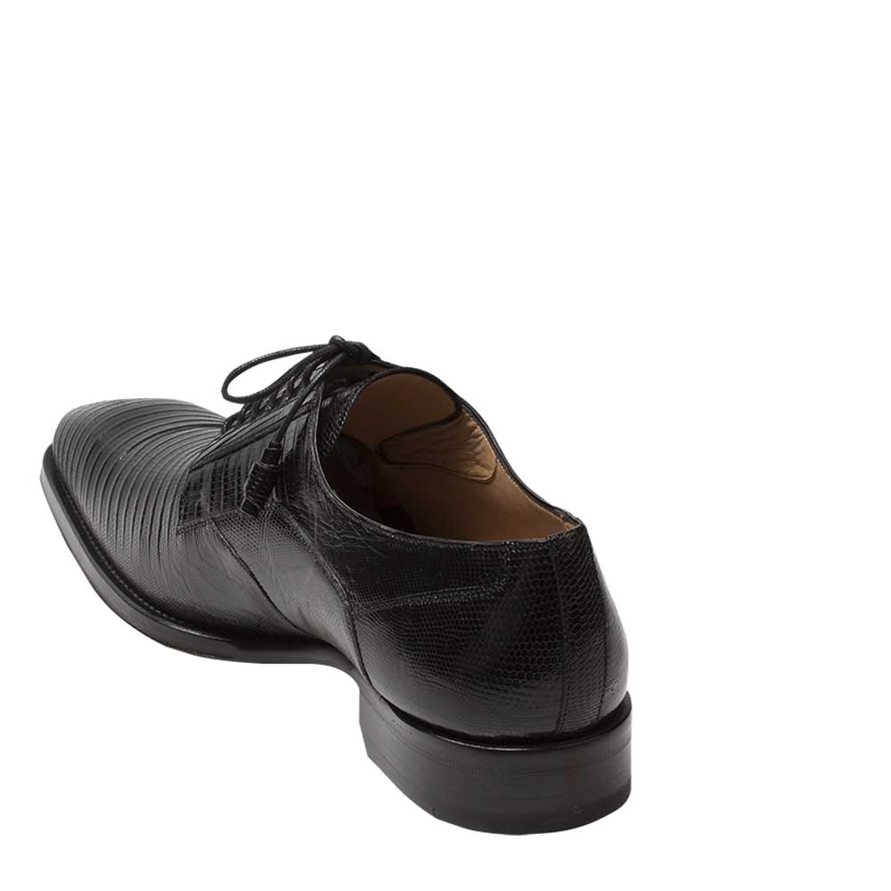 Mens Mezlan Pegaso Lizard Dress Shoe in Black 3   - from alligatorwarehouse.com
