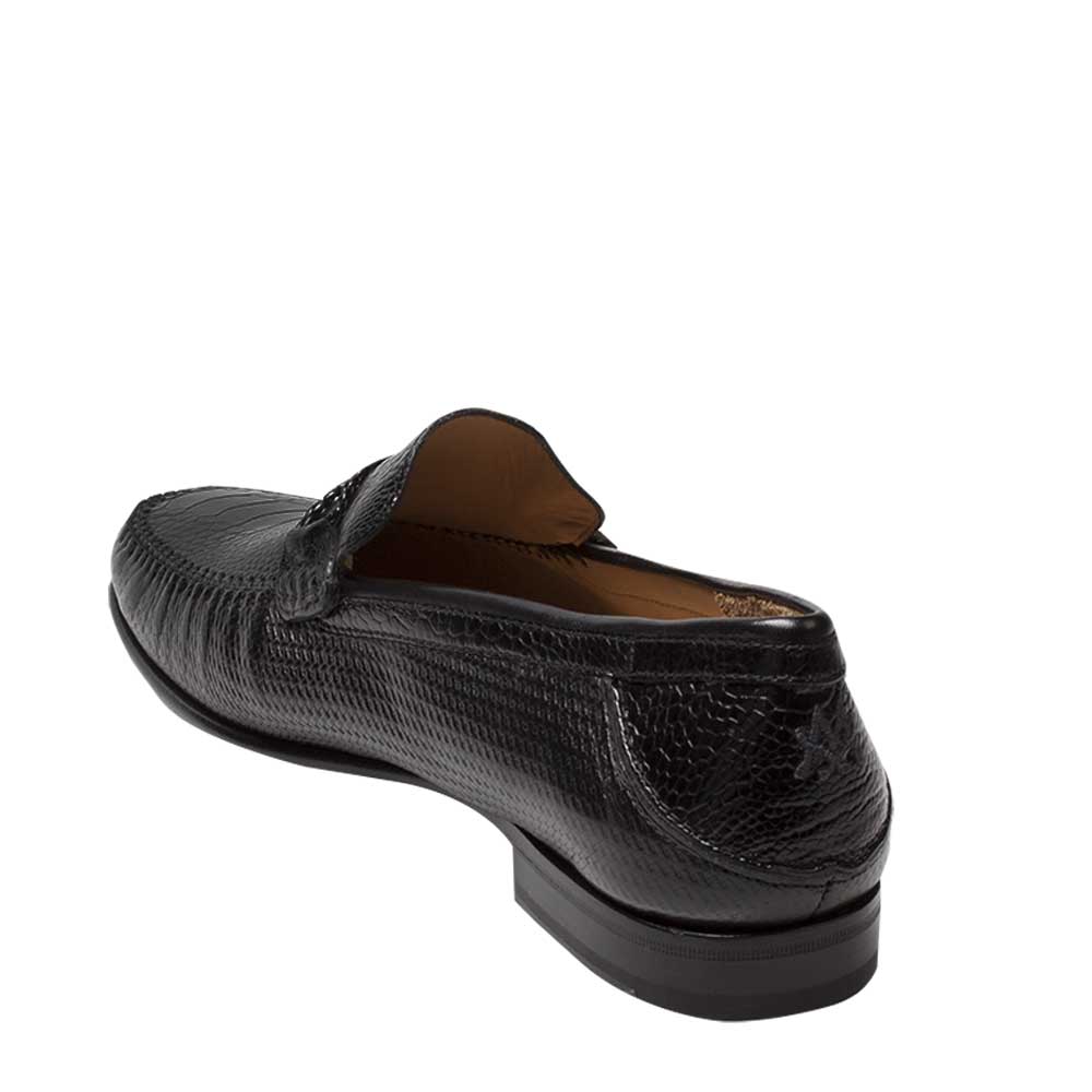 Mens Mezlan Vesta Ostrich Paw Dress Shoe Loafer in Black - LAST CALL 11 3   - from alligatorwarehouse.com