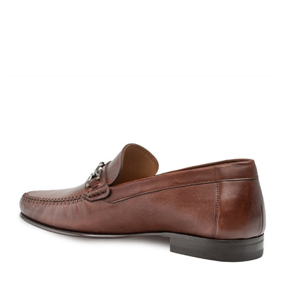 Mens Mezlan Brussels Metal Ornament Calfskin Loafer Dress Shoe in Tan 3   - from alligatorwarehouse.com