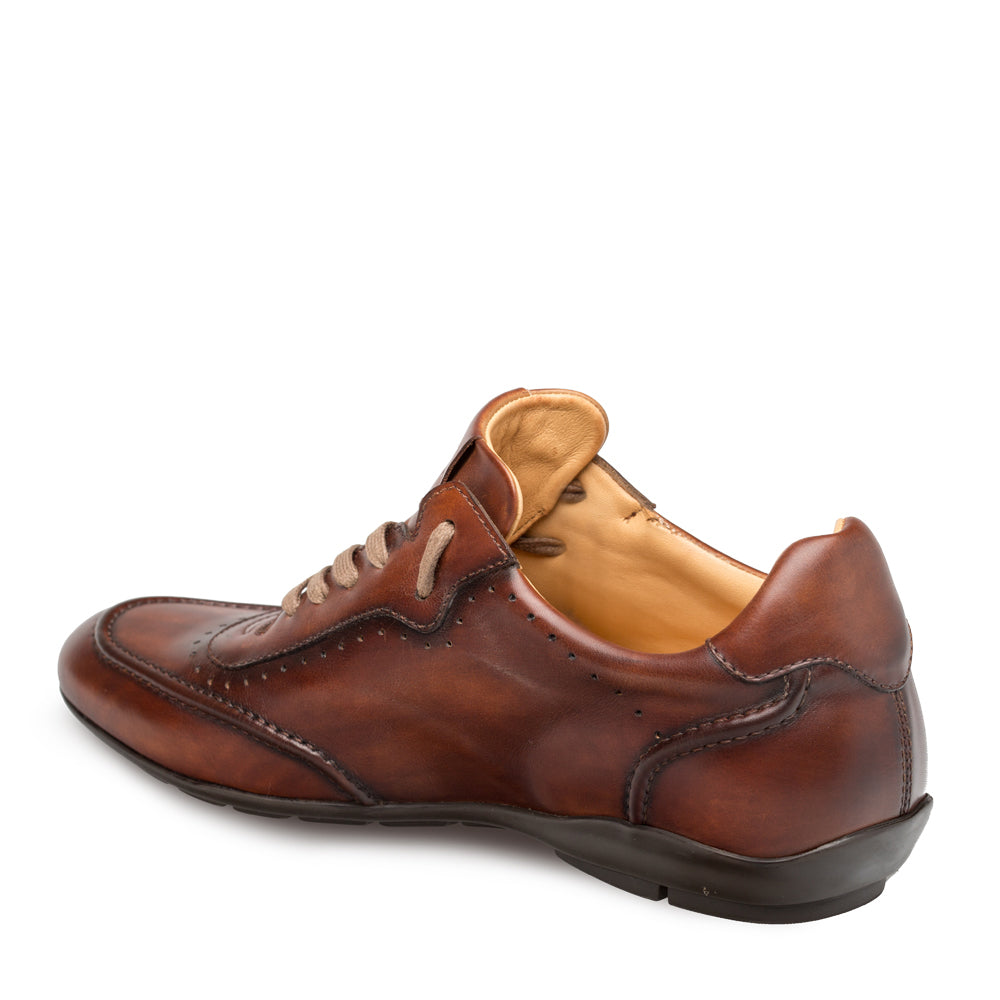 Mens Tivoli Calfskin Sneaker in Cognac 3   - from alligatorwarehouse.com