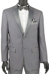 Mens Slim Fit Wool Feel Tuxedo in Grey