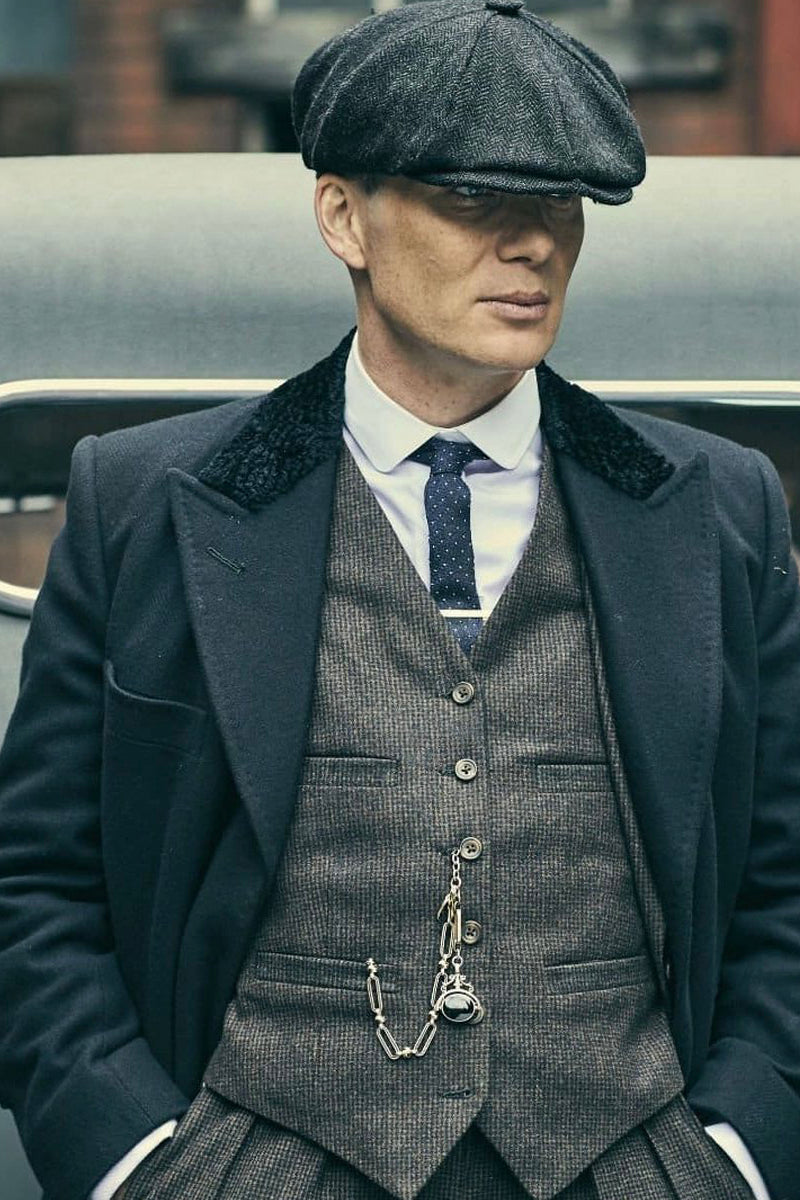 Mens Peaky Blinders Costume Thomas Shelby Grey Outfit