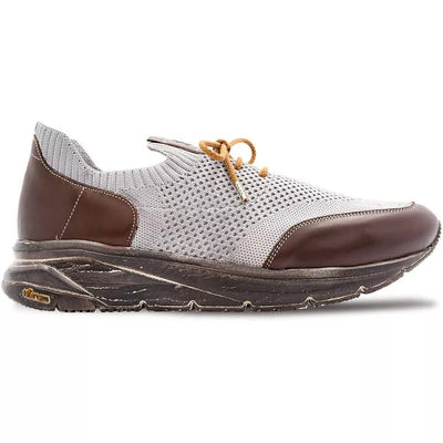 Mezlan Piedra Brown/Grey Tri-Tone Knitted Sneaker 3   - from alligatorwarehouse.com