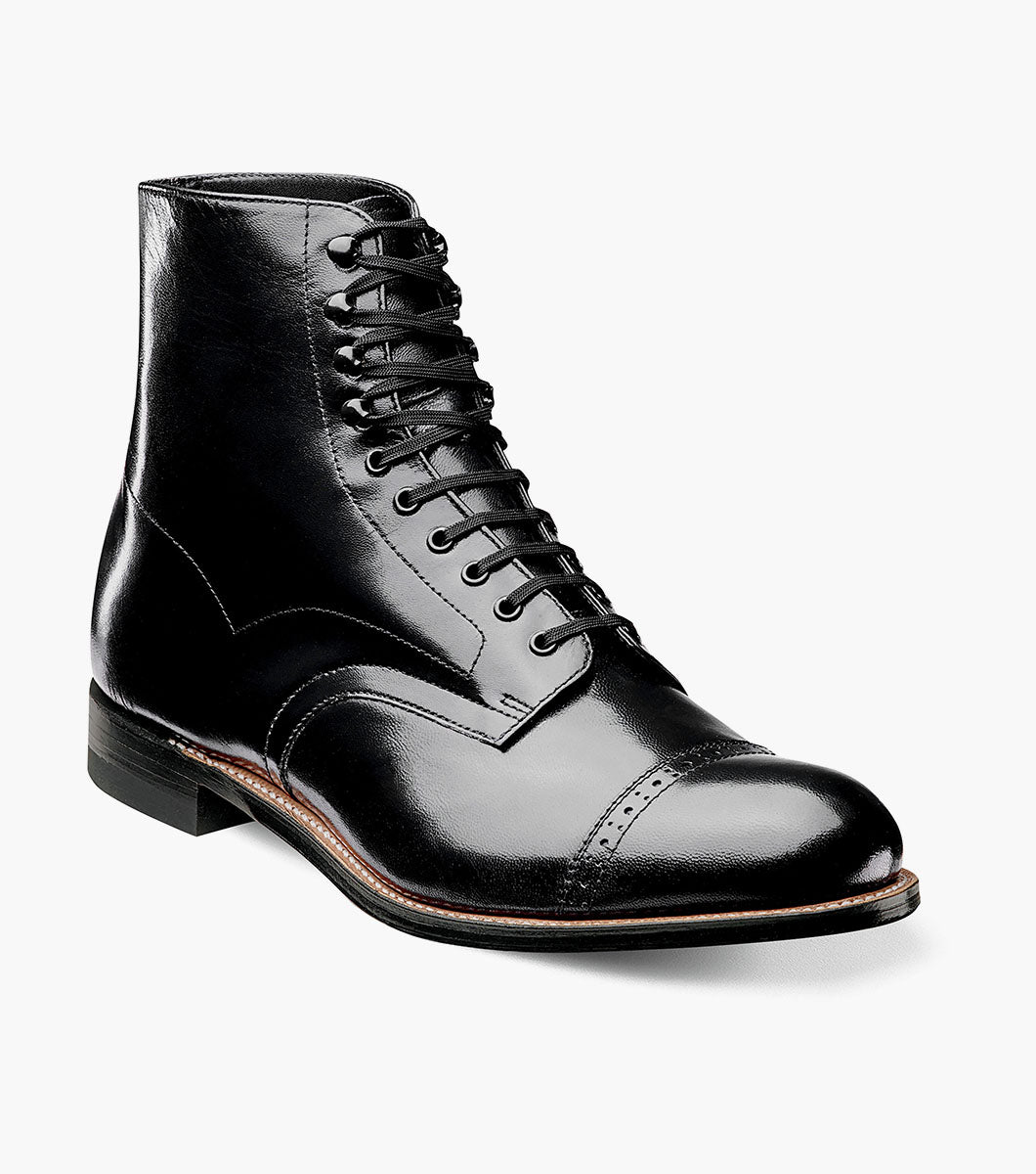 Stacy Adams MADISON Cap Toe Boot Black by Stacy Adams Shoes