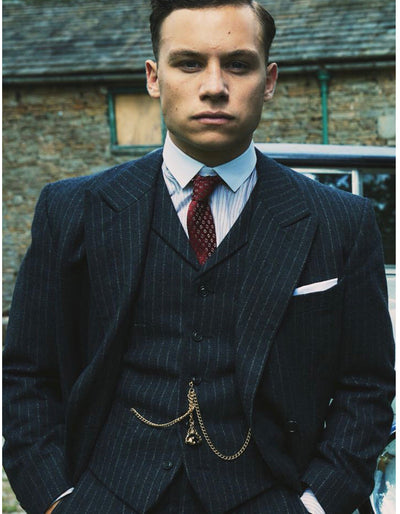 Mens Costume Michael Gray 1920s Vested Pinstripe Suit 1 AW-9388  - from alligatorwarehouse.com