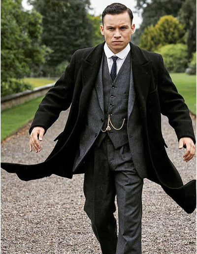 Mens Costume Michael Gray 3PC Suit & Overcoat 1 WP-9296  - from alligatorwarehouse.com