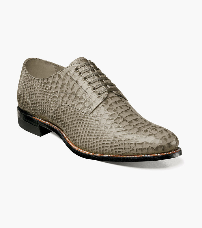 Stacy Adams MADISON Anaconda Plain Toe Oxford Gray by Stacy Adams Shoes