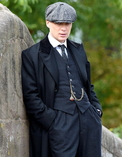 Mens Costume Thomas Shelby Black Suit Overcoat & Hat 1 V0-4586  - from alligatorwarehouse.com