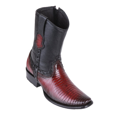 King Exotic Men's Lizard Teju Boots Faded Burgundy - H79B Dubai Toe 1 479B0743-01  - from alligatorwarehouse.com