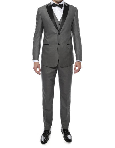 Grey Vested Peak Tuxedo 1 VF-4211  - from alligatorwarehouse.com