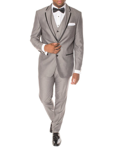 Grey Sharkskin Trim Tuxedo 1 Z6-5578  - from alligatorwarehouse.com