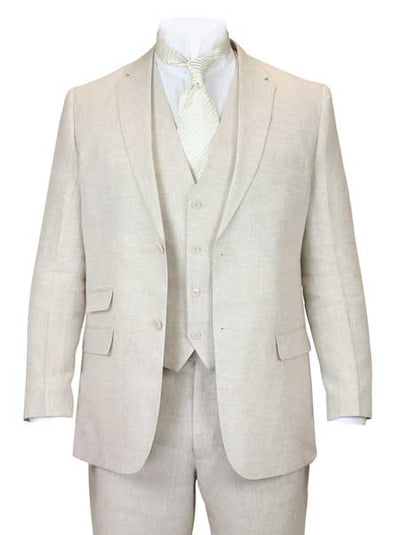 Riverdale Linen Coat - Natural | Crisp 3-Piece Linen Suit for Summer 8   - from alligatorwarehouse.com