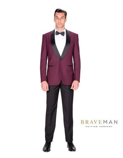 Burgundy Slim Shawl Tuxedo 1 WU-7490  - from alligatorwarehouse.com