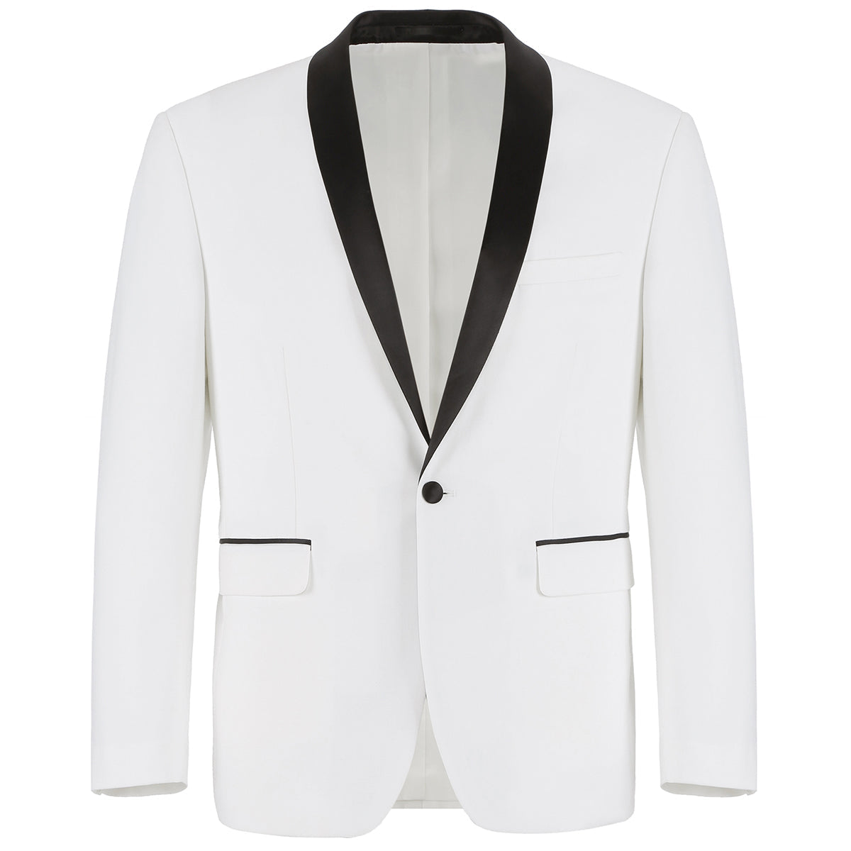 Off White 2 Piece Tuxedo Shawl Lapel Slim Fit