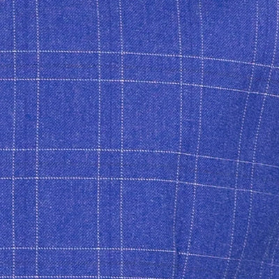 Men's Classic Blue Windowpane Three Piece Suit