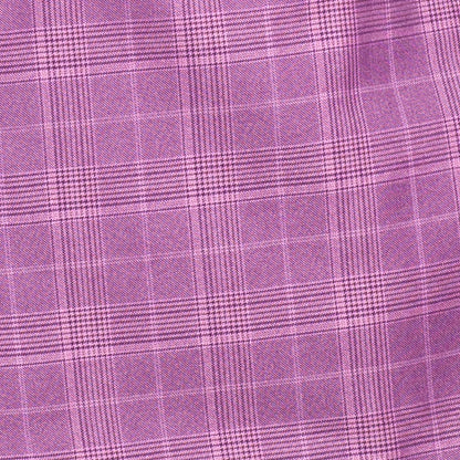 Men's Plum Glen Plaid Double Breasted Two Piece Suit