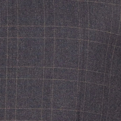 Men's Black Antique Bronze Windowpane Three Piece Suit