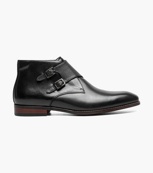 KAIUS Plain Toe Double Monk Strap Boot