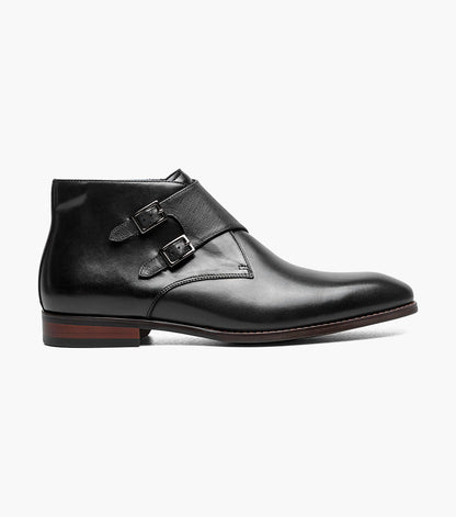 KAIUS Plain Toe Double Monk Strap Boot