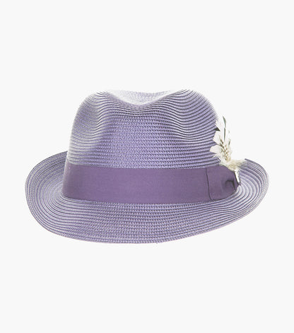 BELMONT FEDORA Poly Braid Pinch Front Hat