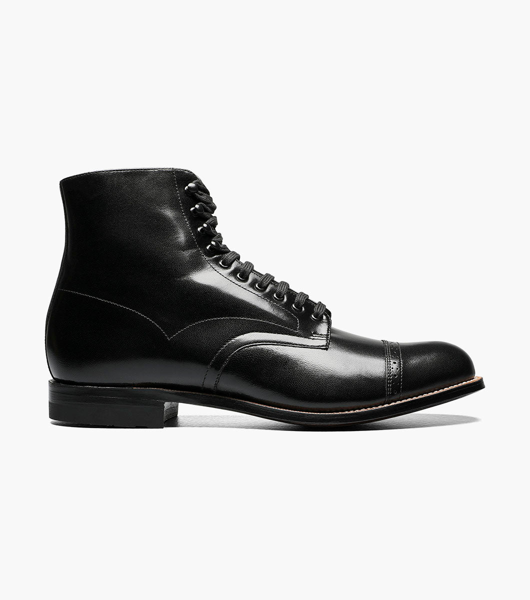 Stacy Adams MADISON Cap Toe Boot Black by Stacy Adams Shoes