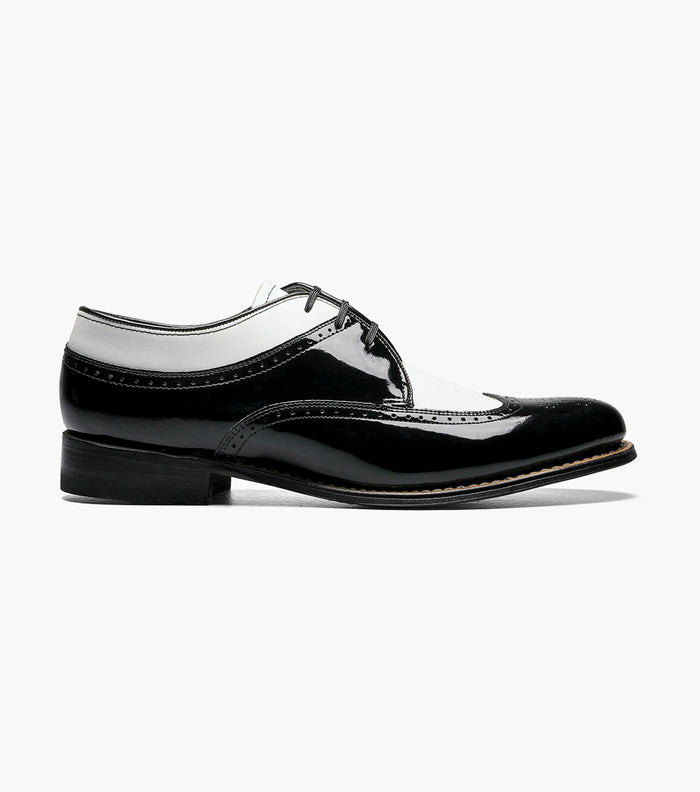 Stacy Adams DAYTON Wingtip Oxford Black w/White by Stacy Adams Shoes