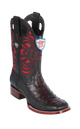 Wild West Botas de Avestruz Horma Dubai Toe Black Cherry