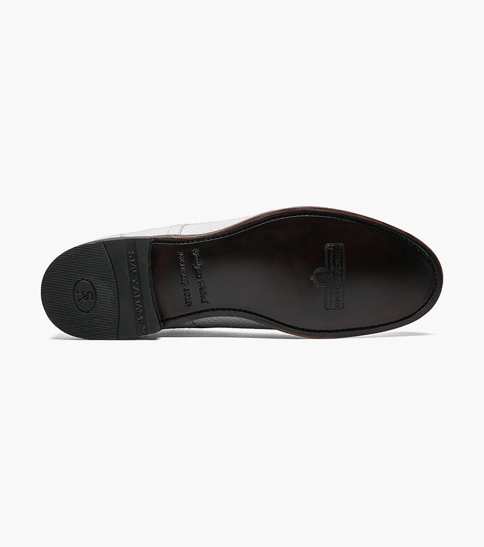 Stacy Adams MADISON Anaconda Plain Toe Oxford White by Stacy Adams Shoes