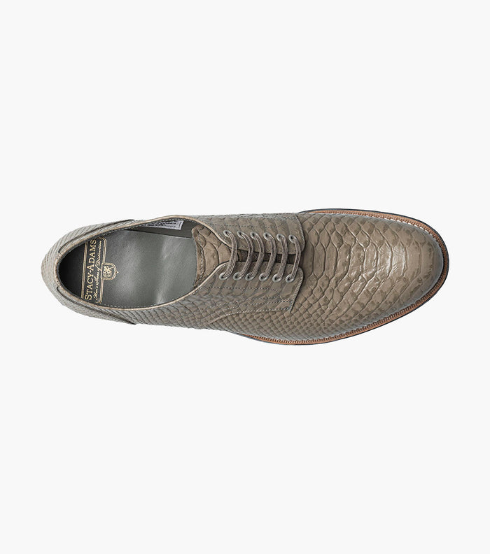 Stacy Adams MADISON Anaconda Plain Toe Oxford Gray by Stacy Adams Shoes