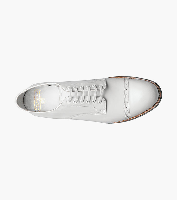 Stacy Adams MADISON Cap Toe Oxford White by Stacy Adams Shoes