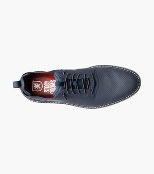 SYNCHRO Plain Toe Elastic Lace Up