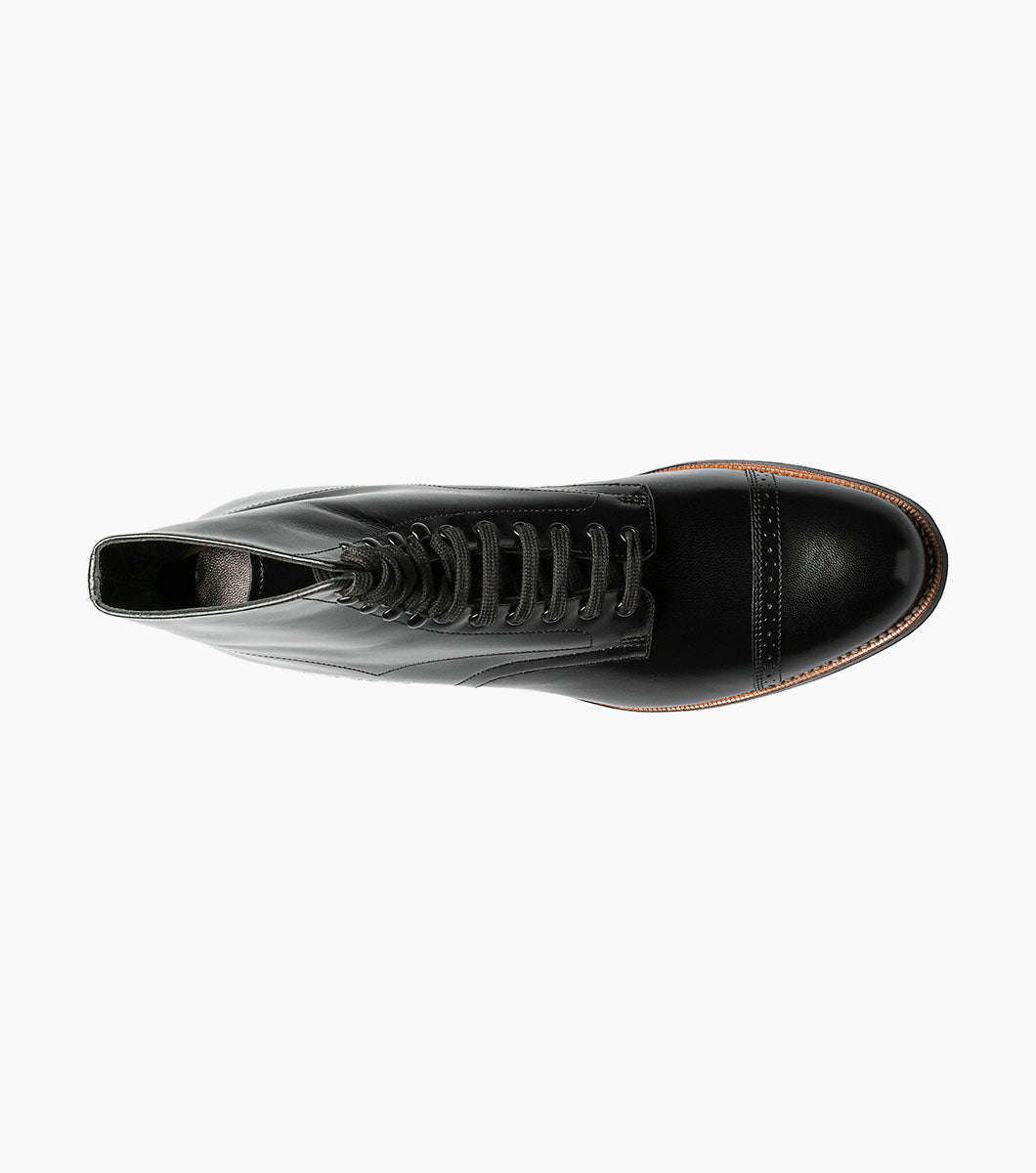 Stacy Adams MADISON Cap Toe Boot Black by Stacy Adams Shoes