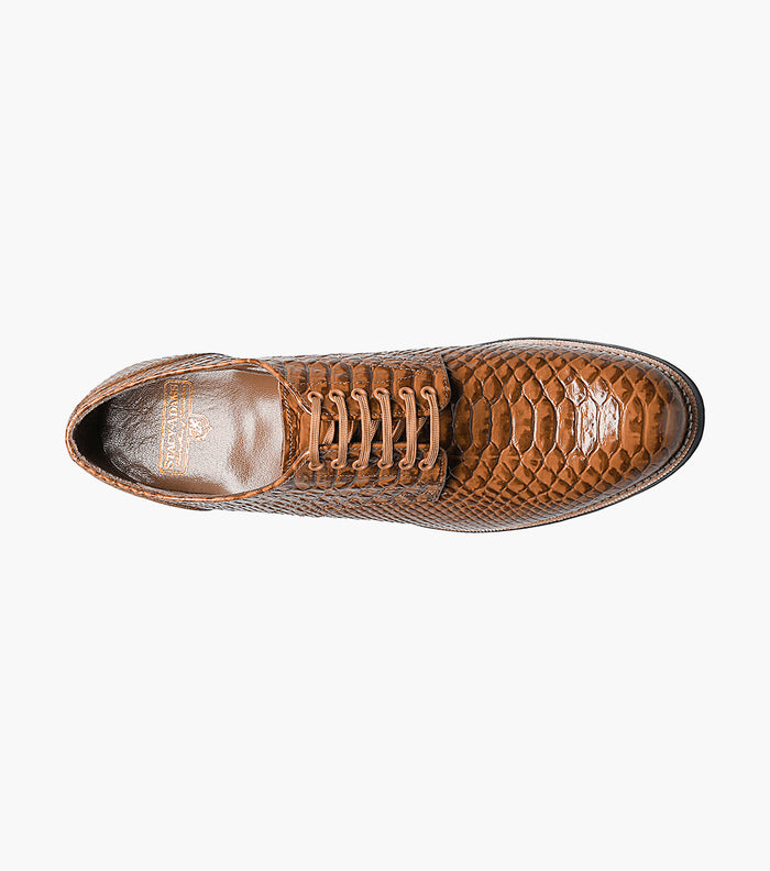 Stacy Adams MADISON Anaconda Plain Toe Oxford Tan by Stacy Adams Shoes