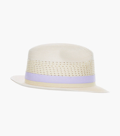 TYCE FEDORA Poly Braided Pinch Front Hat