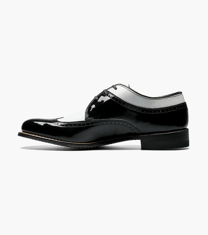 Stacy Adams DAYTON Wingtip Oxford Black w/White by Stacy Adams Shoes