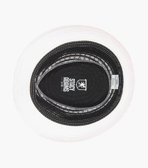 ZAYLEN FEDORA Paper Braided Pinch Front Hat