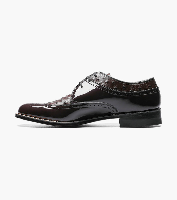 Stacy Adams DAYTON Ostrich Wingtip Oxford Burgundy by Stacy Adams Shoes