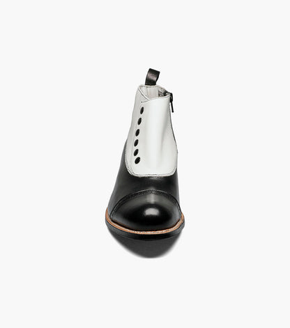 Stacy Adams MADISON Spectator Spat Cap Toe Boot Black w/White by Stacy Adams Shoes