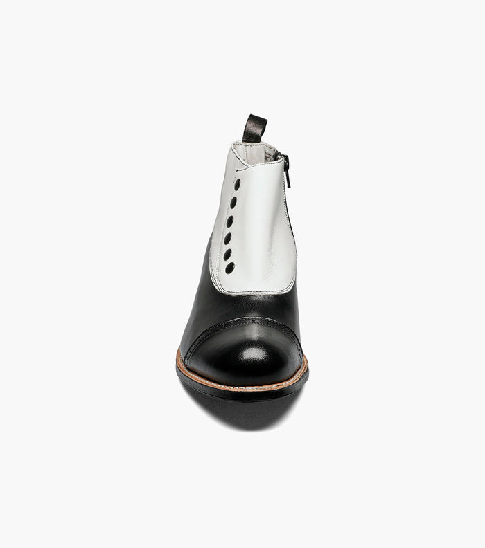 Stacy Adams MADISON Spectator Spat Cap Toe Boot Black w/White by Stacy Adams Shoes