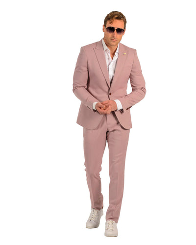 Blush Color Suit For Men - Mauve Suit - Wedding  Slim Fit  Suit 3   - from alligatorwarehouse.com