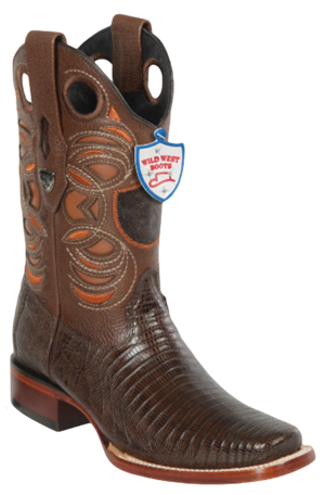 Wild West Botas de Armadillo Horma Rodeo Brown