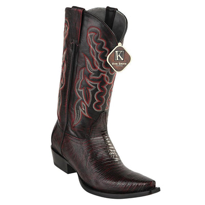 King Exotic Men's Lizard Snip Toe Western Boots 2 -01  - from alligatorwarehouse.com