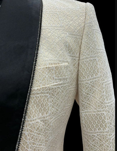 Ivory Wedding Suit - Cream Tuxedo Suit - Ivory Dinner Jacket Plus Pants 3   - from alligatorwarehouse.com