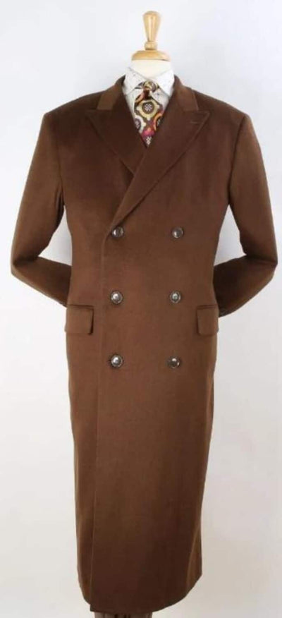 Mens Topcoat Mens Vicuna Light Brown - Dark Camel Coat - Vicuna Light Brown - Dark Camel Overcoat 1   - from alligatorwarehouse.com