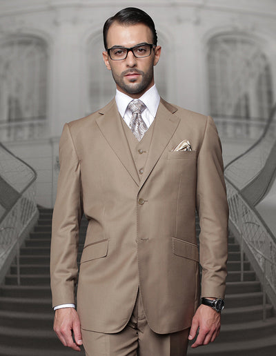 Mens 2 Button Classic Fit Pleated Pant Suit in Big & Tall Sizes in Bronze 1 TZ-100BG_BRONZE_56R  - from alligatorwarehouse.com