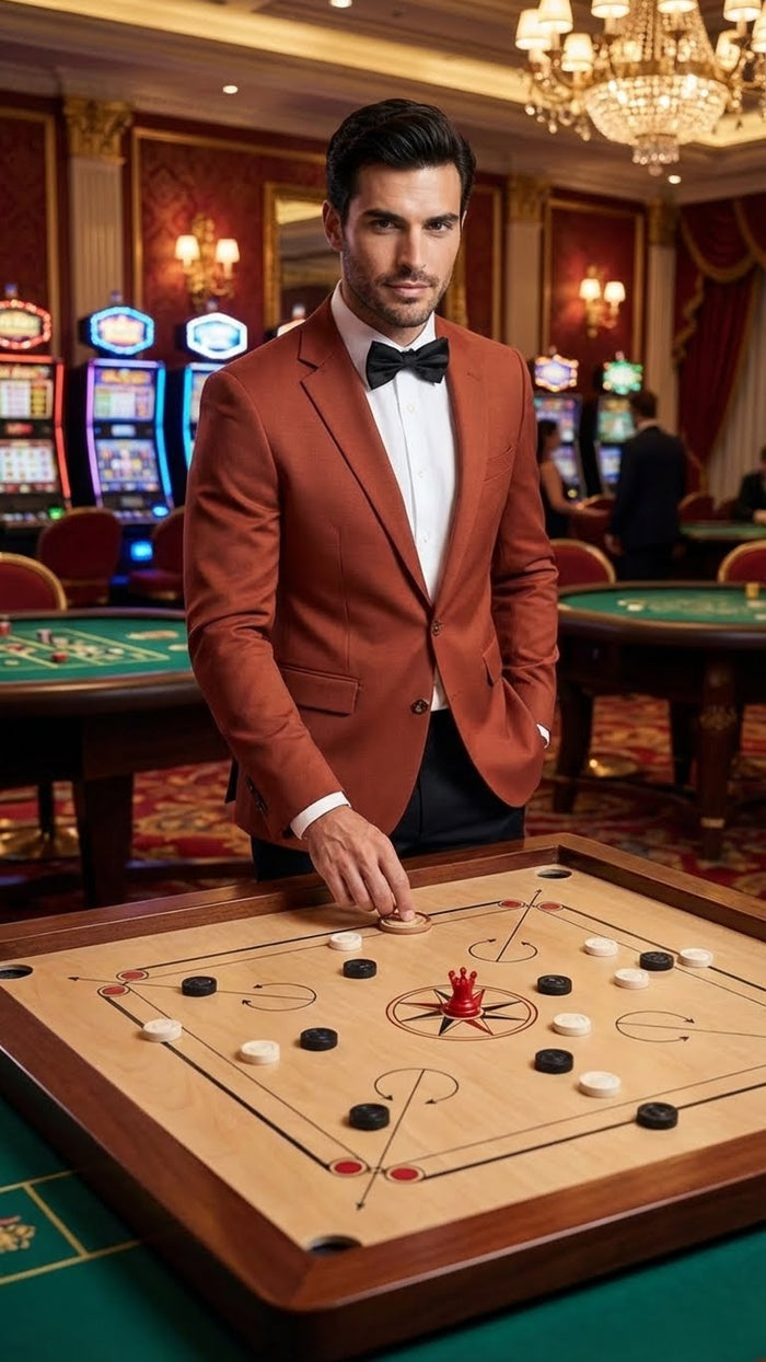 Men’s Brick Copper Rust Color  Blazer – Slim Fit Formal and Party Wear Jacket in Burnt Orange Sport Coat