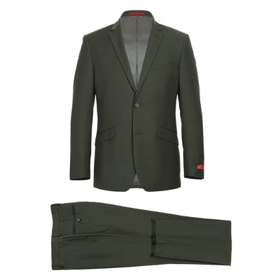 201-10 Men's 2-Piece Slim Fit Single Breasted Notch Lapel Suit 1 SO6201-10 slim suits_38L  - from alligatorwarehouse.com